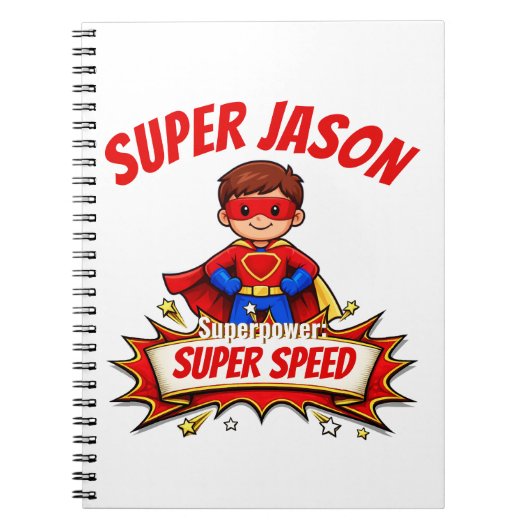 Custom Kids Superhero Name & Superpower Notizblock (Vorderseite)