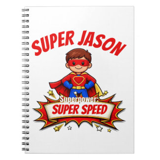 Custom Kids Superhero Name & Superpower Notizblock