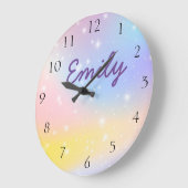 Custom Kids Unicorn Wall Clock Große Wanduhr (Winkel)