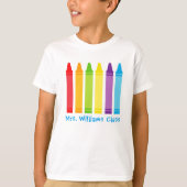Custom Kindergarten Class Field Trip Crayon Kids T-Shirt (Vorderseite)