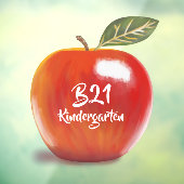 Custom Kindergarten Klasse Red Apple Fensteraufkleber (Blatt 3)