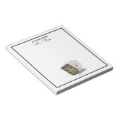 Custom Kindergarten Lehrer Wertschätzung Schwarz Notizblock (angewinkelt)