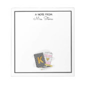 Custom Kindergarten Lehrer Wertschätzung Schwarz Notizblock (Vorderseite)