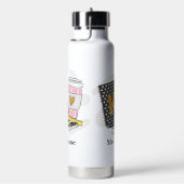 Custom Kindergarten Teacher Black Notebook-Kaffee Trinkflasche (rechts)