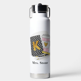Custom Kindergarten Teacher Black Notebook-Kaffee Trinkflasche