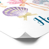 Custom Kinderzimmer Seashell Coquette Print Poster (Ecke)