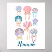 Custom Kinderzimmer Seashell Coquette Print Poster (Vorne)