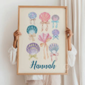 Custom Kinderzimmer Seashell Coquette Print Poster