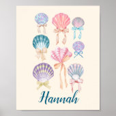 Custom Kinderzimmer Seashell Coquette Print Poster (Vorne)