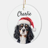 Custom King Charles Spaniel Keramik Ornament (Links)