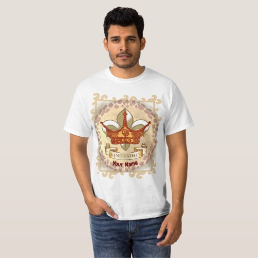 Custom King Father Crown T - Shirt (Vorne ganz)