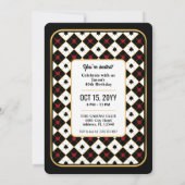 Custom King of Hearts Birthday Invite, Casino Einladung (Rückseite)