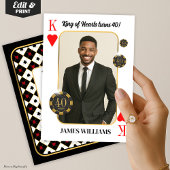 Custom King of Hearts Birthday Invite, Casino Einladung