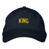 Custom KING Stickable Navy-Hat Style Bestickte Baseballkappe (Vorderseite)