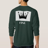 Custom King Text Black Crown Image Deep Forest Sweatshirt (Rückseite)