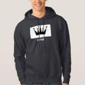 Custom King Text Crown Image Hoodie Dark Gray (Vorderseite)