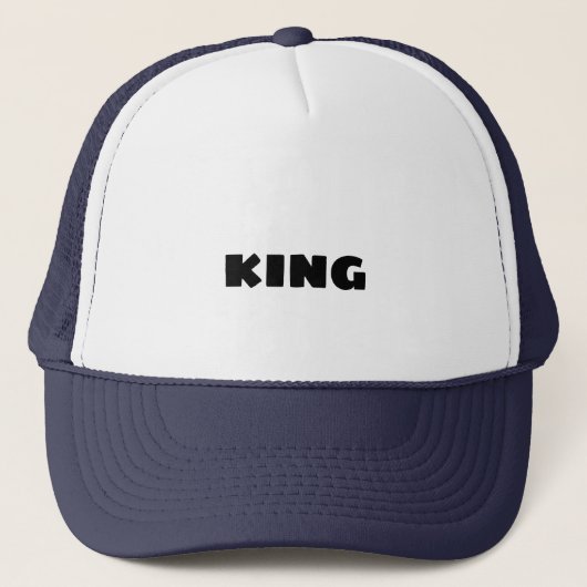 Custom King text name Caps Hats Cool Trucker Truckerkappe (Vorderseite)