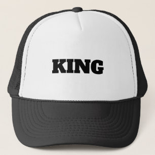 Custom King Text White und Black Color Trucker Hat Truckerkappe