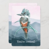 Custom Kingfisher Party Event Celebration Einladung (Vorne/Hinten)