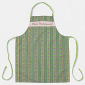 CUSTOM Kirsch-Limonen-Ditsy-Blumen Pin-Strich Schürze (Vorderseite)