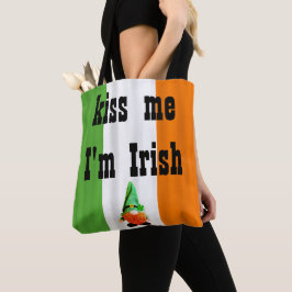 Custom KISS ME Im IRISH St Patrick Gnomes Kleeblat Tasche