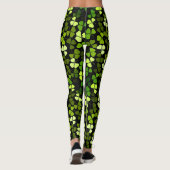 Custom KISS ME Im IRISH St Patrick Kleeblatt Clove Leggings (Rückseite)