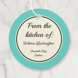 Custom Kitchen Food Holiday Geschenketiketten Geschenkanhänger