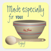 Custom Kitchen Geschenkkleber Quadratischer Aufkleber (Vorderseite)
