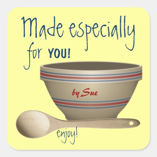 Custom Kitchen Geschenkkleber Quadratischer Aufkleber (Vorderseite)