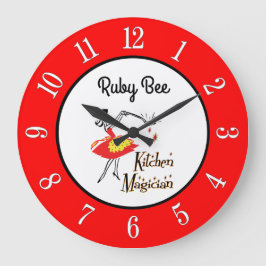 Custom Kitchen Magician 1950s Retro Numbers Uhr
