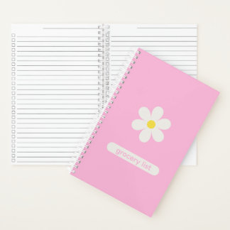 Custom Kitchen Organization Daisy Floral Notebook Notizblock