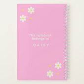 Custom Kitchen Organization Daisy Floral Notebook Notizblock (Rückseite)