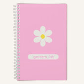 Custom Kitchen Organization Daisy Floral Notebook Notizblock (Vorderseite)