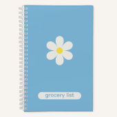 Custom Kitchen Organization Daisy Floral Notizblock (Vorderseite)