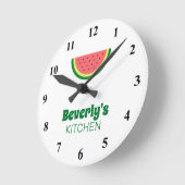 Custom kitchen wall clock with melon fruit logo runde wanduhr (Winkel)