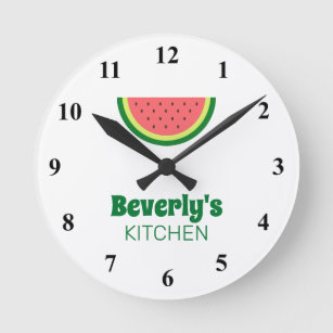 Custom kitchen wall clock with melon fruit logo runde wanduhr