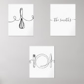 Custom Kiteküche Wall Art, Housewärming, Neugebore Bilderwand Sets (Vorderseite)