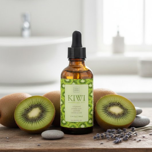 Custom Kiwi Essential Oil Label Weinetikett