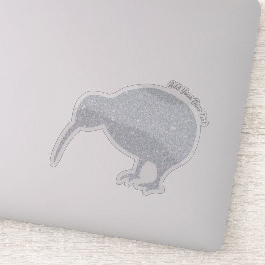CUSTOM Kiwi Sparkle Glitzer Sticker (Detail)
