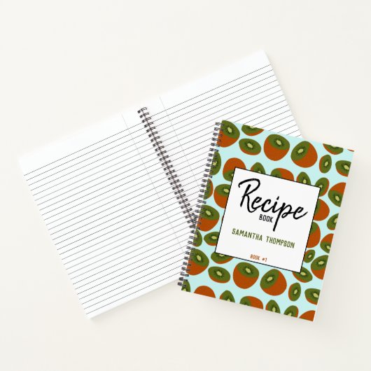 Custom Kiwifruit Muster Rezept Leere Notebook Notizblock (Innenseite)