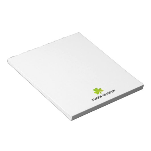 Custom Kleeblatt St Patricks Day Notizblock (angewinkelt)