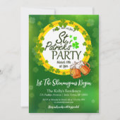 Custom Kleeblatts Beer St. Patrick's Day Party Einladung (Vorderseite)