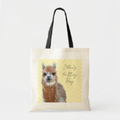 Custom Knitting Project Bag Llama Tragetasche (Vorne)