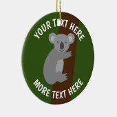 Custom koala Bär Lewis Weihnachtsbaumschmuck Keramik Ornament (Rechts)