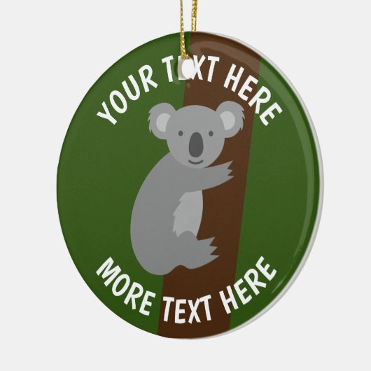Custom koala Bär Lewis Weihnachtsbaumschmuck Keramik Ornament (Links)