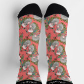 Custom Koala Christmas Pink Crew Socks Socken (Oben)