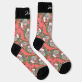 Custom Koala Christmas Pink Crew Socks Socken (Rechts)