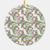Custom Koala Christmas White Keramik Ornament (Hinten)
