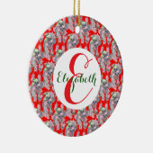 Custom Koala Family Red Christmas Keramik Ornament (Rechts)