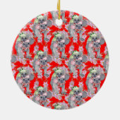 Custom Koala Family Red Christmas Keramik Ornament (Hinten)